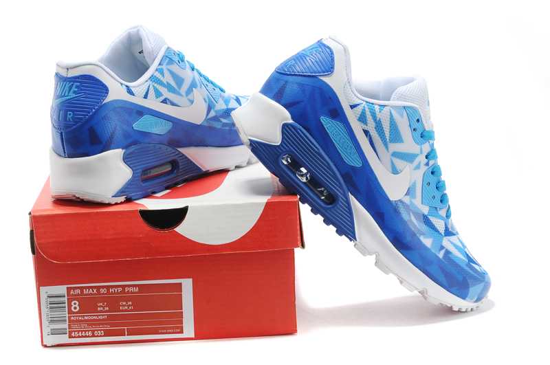 Nike Air Max 90 Hyp Prm Cuir Unique Air Max 90 Bleu Et Blanc Shoes Magasin